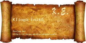 Klinga Enikő névjegykártya